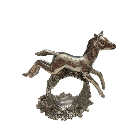 Reed & Barton 1824 Collection Silver Plate Figural Horse Napkin Ring 2001 main image 9